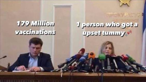 Top 50 Funniest Memes Of The Week funniest dank memes “million vaccinations person who got a upset tummy”