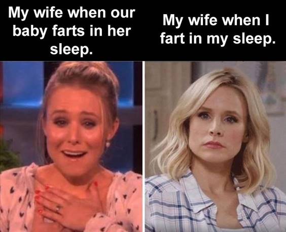 Top 50 Funniest Memes Of The Week funniest memes 2022 “My wife when our baby farts in her sleep. My wife when I fart in my sleep.”