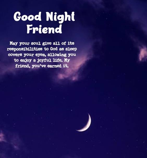 good night images for friends with quotes