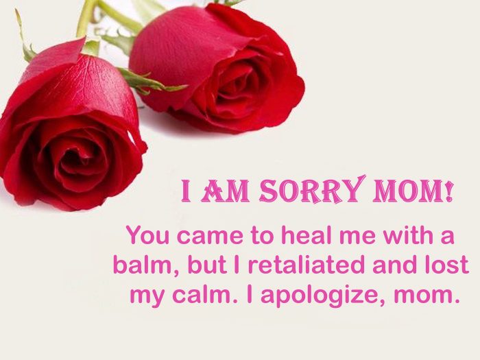 apology messages for mother