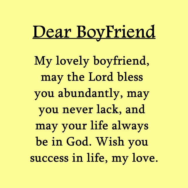 Prayer For Boyfriend