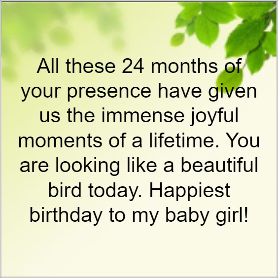 happy 2nd birthday wishes for baby girl from mother