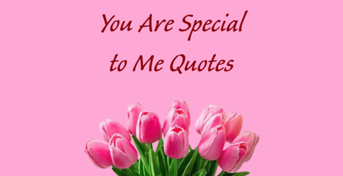 60 You Are Special to Me Quotes – Inspirational Words of Wisdom