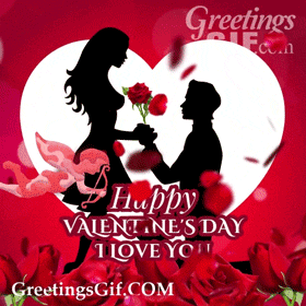 happy valentines day cow gif